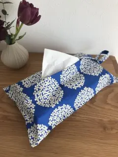ボックスティッシュカバー北欧調ハンドメイド＊サークルフラワー
