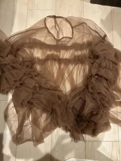 y様専用 NOTRE emor tulle veil tops brown - メルカリ