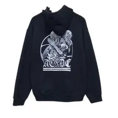 AC×DC スウェットパーカー　デカロゴ　プルオーバー　バックプリント　ブラック