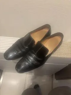 い*り様 黒レザー ローファー 赤ソール