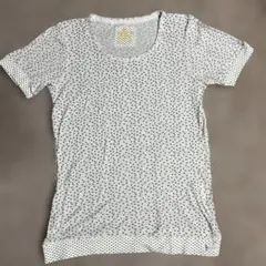 BANQUE DE FRANCE ドット柄半袖Tシャツ