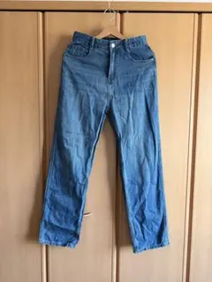 ダークブルー ストレートデニム ボタンフライ ダークブルー ストレートデニムパンツ ボタンフライ メンズS - メルカリ
