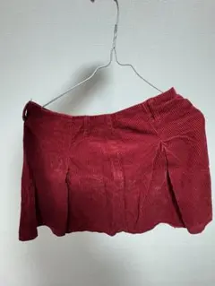 GU 赤 コーデュロイ フレアスカート M