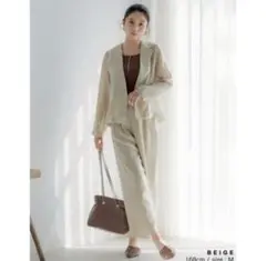 Re:EDIT シアータックワイドパンツ ルーズシルエット 低身長