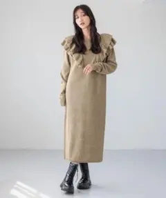 LOWRYS FARM ２ＷＡＹフリルニットワンピース