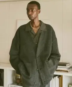 LURAKU】Shaggy Knit Polo Cardigan グレー完売 - メルカリ