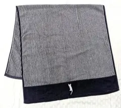 コ*☆様 マタノアツコ　ストライプ白猫バスタオル 汚れあり