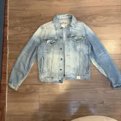 ライトブルー ダメージ加工 デニムジャケット