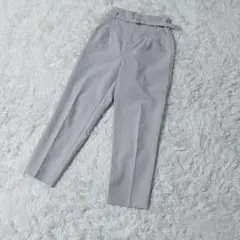 【c4726】✨美品✨GLACIER カジュアルパンツ レディース　ライトグレー