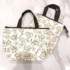くまのプーさん柄　保冷バッグ【型違い】