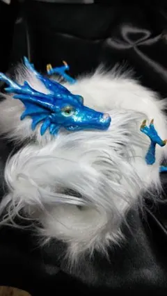 緑葉雫妖精龍　幻獣　アートドール龍　琉球蓄光ガラスハンドメイドぬいぐるみドラゴン 緑葉雫妖精龍 幻獣 アートドール龍 琉球蓄光ガラスハンドメイド