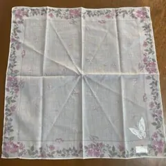 新品　Nina Ricci 蝶と花の刺繍ハンカチ　3枚セット