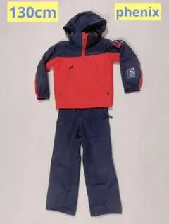 Phenix 子ども用 スキーウェア 130cm サイズ 赤/黒