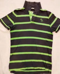【使用感あり】アバクロンビー&フィッチ ポロシャツ L ボーダー アバクロ