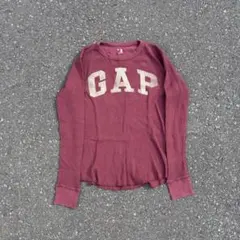 00s old gap 短丈 サーマル ロゴ ロンＴ y2k シティーボーイ