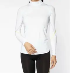 009 オーシャンパシフィック　コンプレッション　長袖シャツ　LL 白　黄色