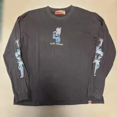 left alone ロンT Left Alone レフトアローン ロンT 長袖Tシャツ 刺繍イラスト ピンク M