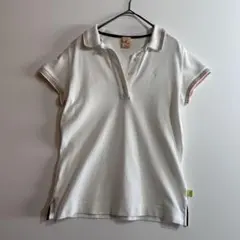 Paul Smith M ポロシャツ 白 レインボーライン 半袖 ワンポイントのサムネイル