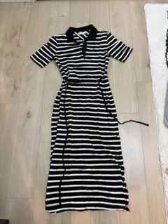 TOMMY HILFIGER ストライプ ポロシャツドレス XS