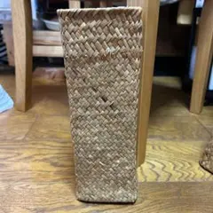 天然素材の四角形バスケット28cm
