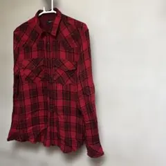 DIESEL チェック柄 ウエスタン長袖シャツ
