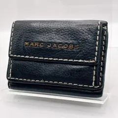 【美品】マークジェイコブス 三つ折り財布 ジェマ スモールフラップ 黒 レザーのサムネイル