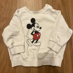 ユニクロ　ミッキーマウス トレーナー 80cm ホワイト