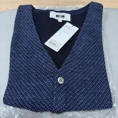 【未使用タグ付】JOSEPH ABBOUD ニットベスト M ネイビーのサムネイル