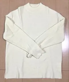 【UNITED TOKYO】ウールミラノリブモックネックニット◇オフホワイト