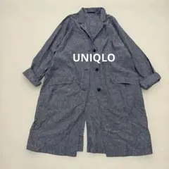 UNIQLO ユニクロ リネン混 ロングコート XLサイズ　テーラードカラーのサムネイル