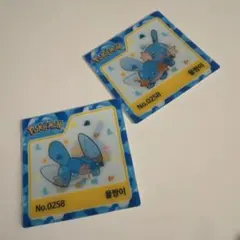 韓国限定　ポケモン ミズゴロウ スクエア3dシール