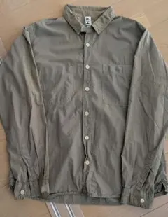 MHL.エムエイチエル コットンシャツ Lサイズ カーキ