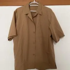 GU ブラウン 半袖シャツ XL