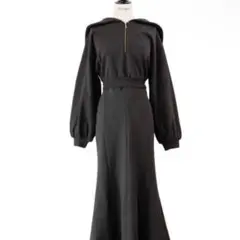 ワンピース herlipto Half Zip Sweat Dress herlipto 【1月14日(日)19時発売】 Half Zip Sweat Dress - nude