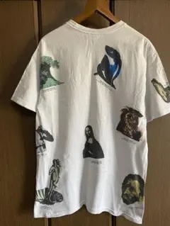 USA製ハードロックカフェ白アートプリントTシャツ古着メンズM 