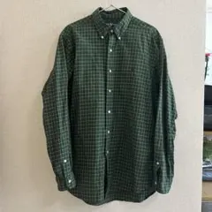Ralph Lauren クラシックフィット 長袖シャツ　濃緑　チェック