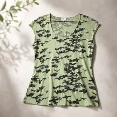 ARMANI COLLEZIONI 花柄 Vネックトップス44 XL イタリア製のサムネイル