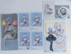 葉加瀬冬雪 チケット風カード ステッカー ポストカード ドットアート 缶バッジ