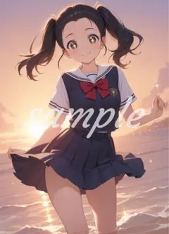 r-16[4K 高画質] かわいい イラスト アニメ A4ポスター コスプレ