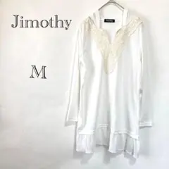 ティモシー Timothy 襟元レースカットソー 【M】フード付 個性的 春秋