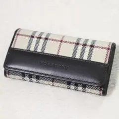 新品同様★バーバリー 5連キーケース ノバチェック ダークブラウン ユニセックス