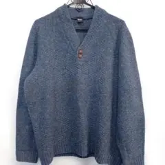 62 BOSSのVネック長袖ザックリセーターXXL