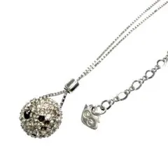 SWAROVSKI　ネックレス　ラインストーン　ボールモチーフ　シルバー
