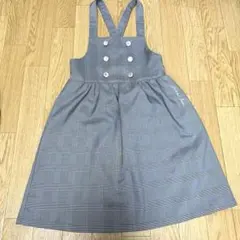 ジェニィ　ラブ　チェック柄 ジャンバースカート　グレー系