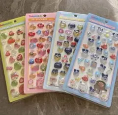 たまごっち ボンボンドロップシール　3D ステッカー4枚セット　まとめ売り