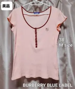 【美品】BURBERRY LONDON BLUE LABEL 半袖トップス 38