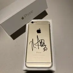 青木宣親選手サイン入り iPhone 6 Gold 64 GB docomo