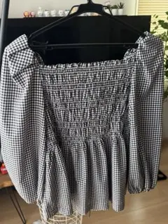 ギンガムチェックブラウス