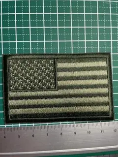 アイロンワッペン★星条旗★カーキ★USA★アメリカ