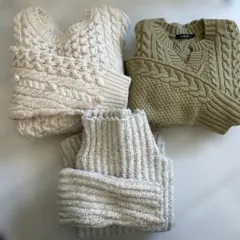 ZARA AMERICAN HOLIC ケーブルニット 3点　厚手ニット